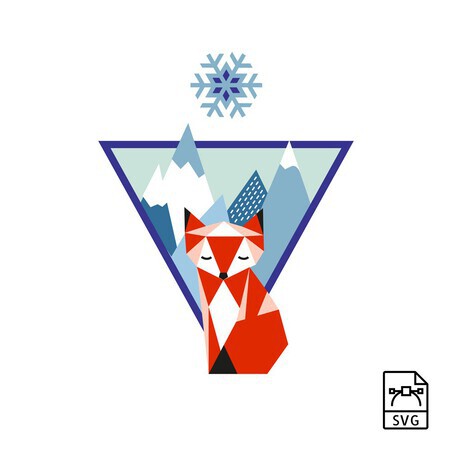 Lis górski - Grafika wektorowa
