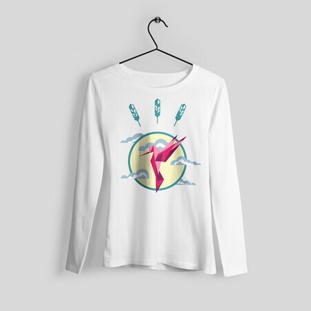 Sweter z nadrukiem brązowego niedźwiedzia